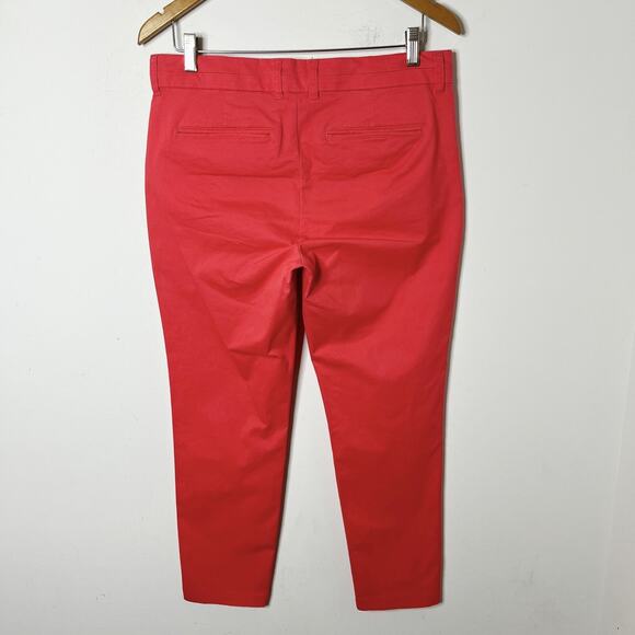 Gap Women's Slim City Khakis 8 Salmon Pink Chinos Ankle Stretch Mid Rise Pants - Picture 4 of 8